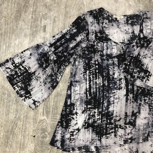 Spense Black and White Blouse